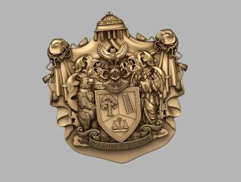 Coat of arms (GR_0343) 3D model for CNC machine